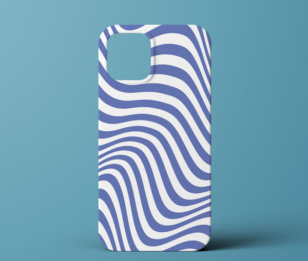 Blue and white phone case