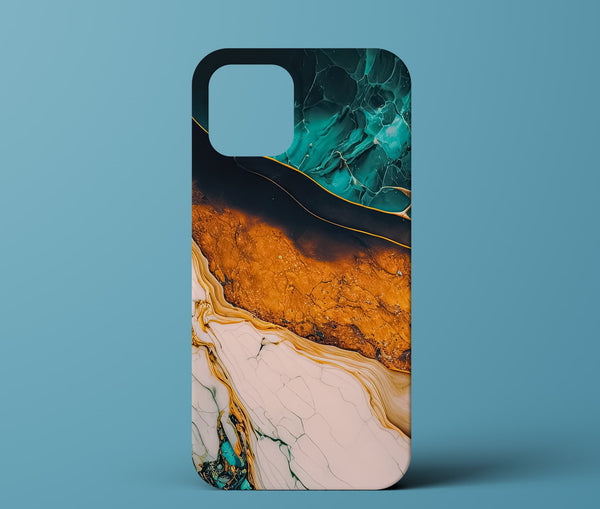 Orange marble phone case