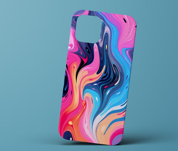 Pink and blue marble phonecase