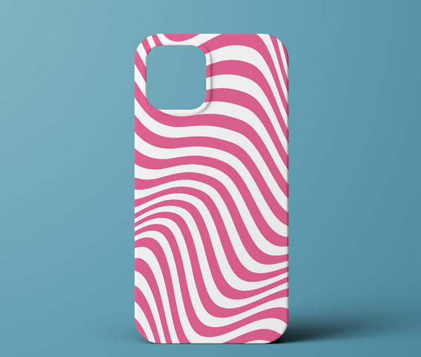 Pink and white phone case