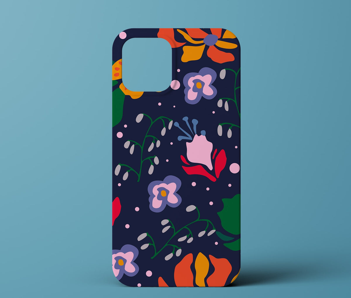 Abstract floral phone case