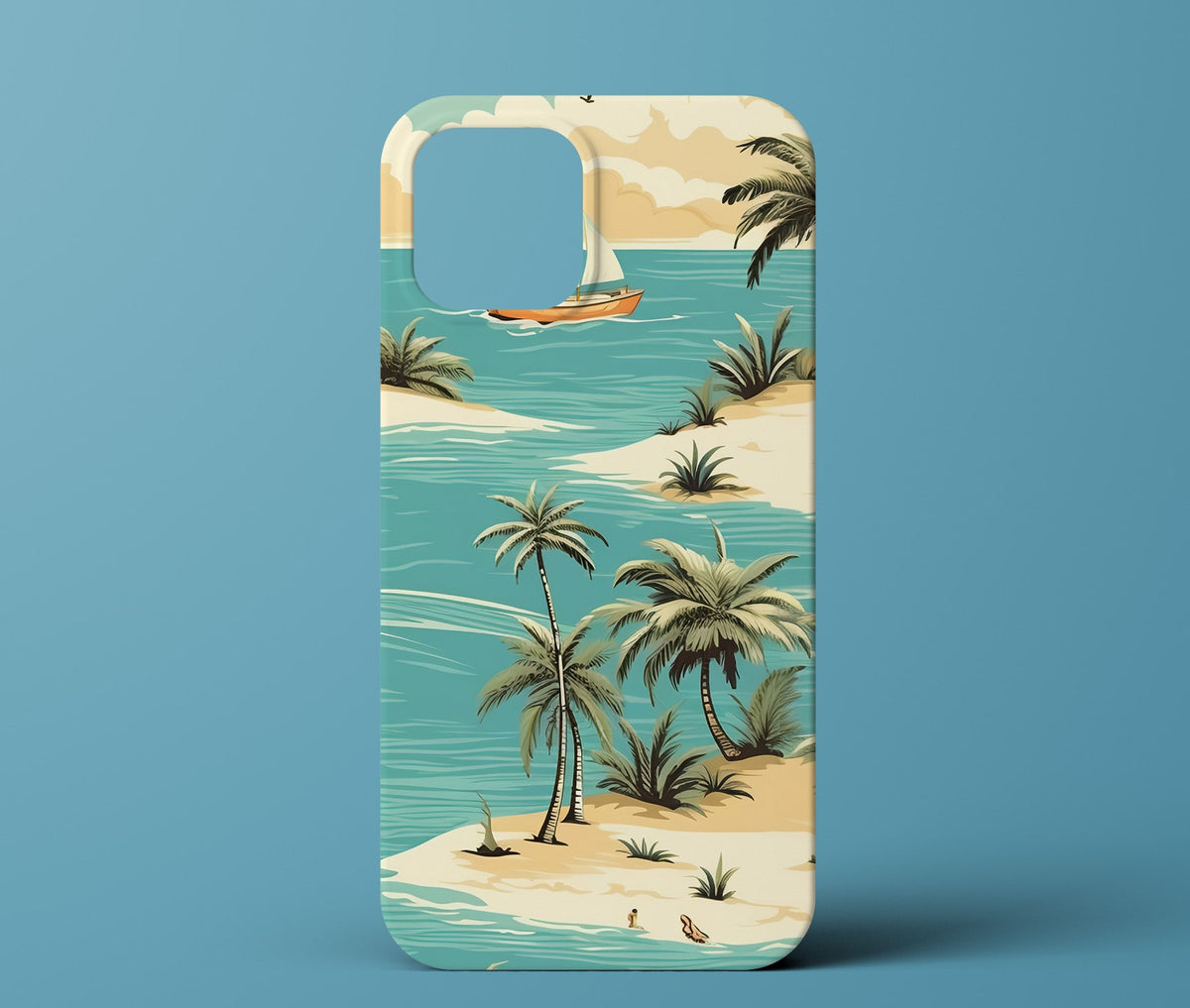 Beach And Palm Tree Phone Case