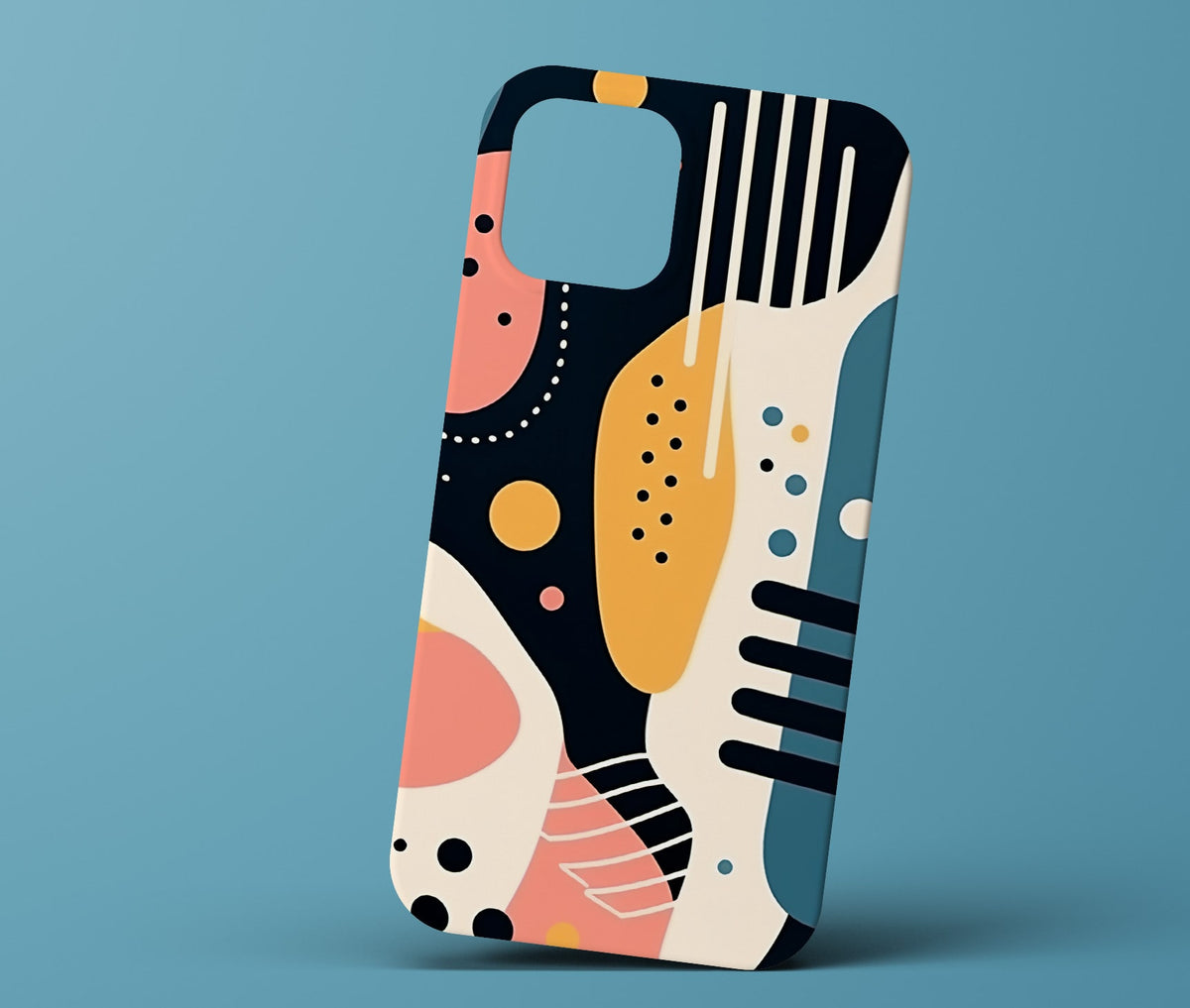 Black Abstract Art PhoneCase