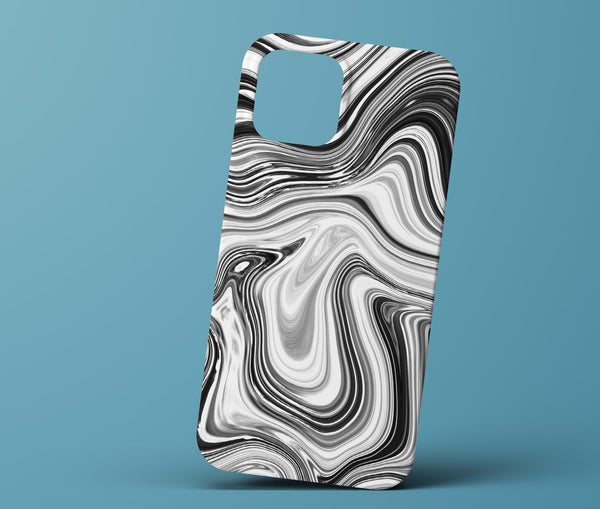 Black and white marble phonecase