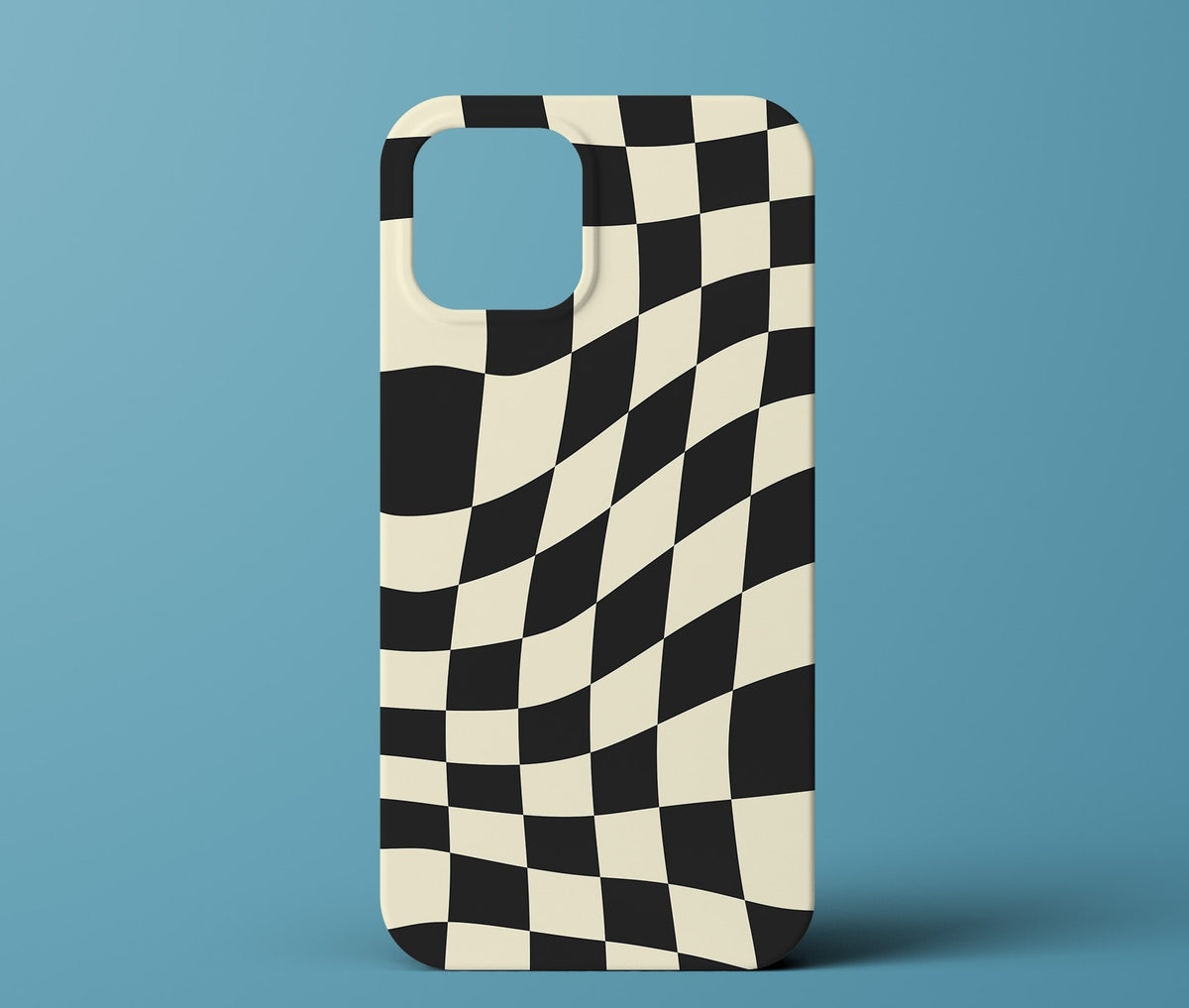 Black checkered phone case