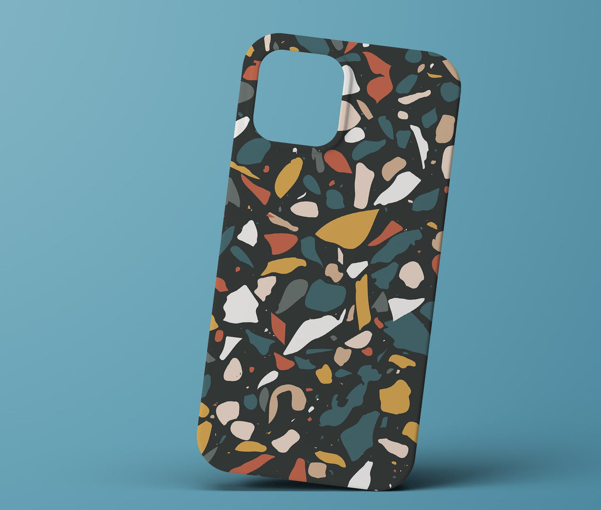 Black terrazzo phonecase