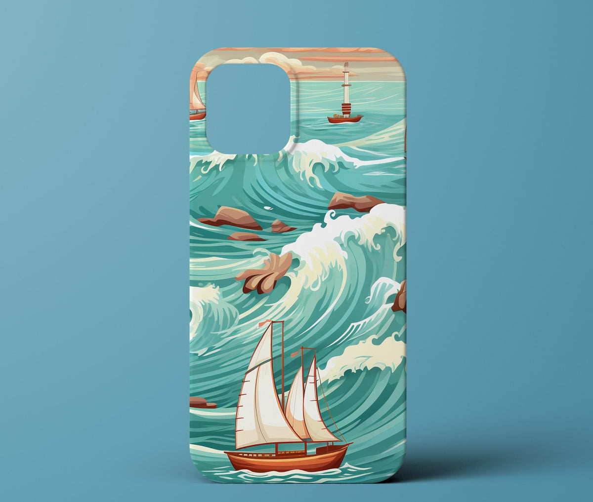 Blue waves Phone Case
