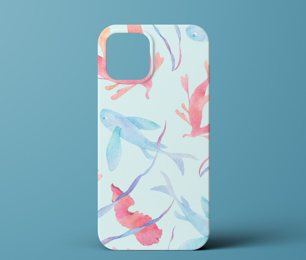 Blue fish phone case