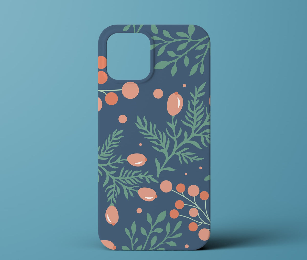 Blue floral phone case