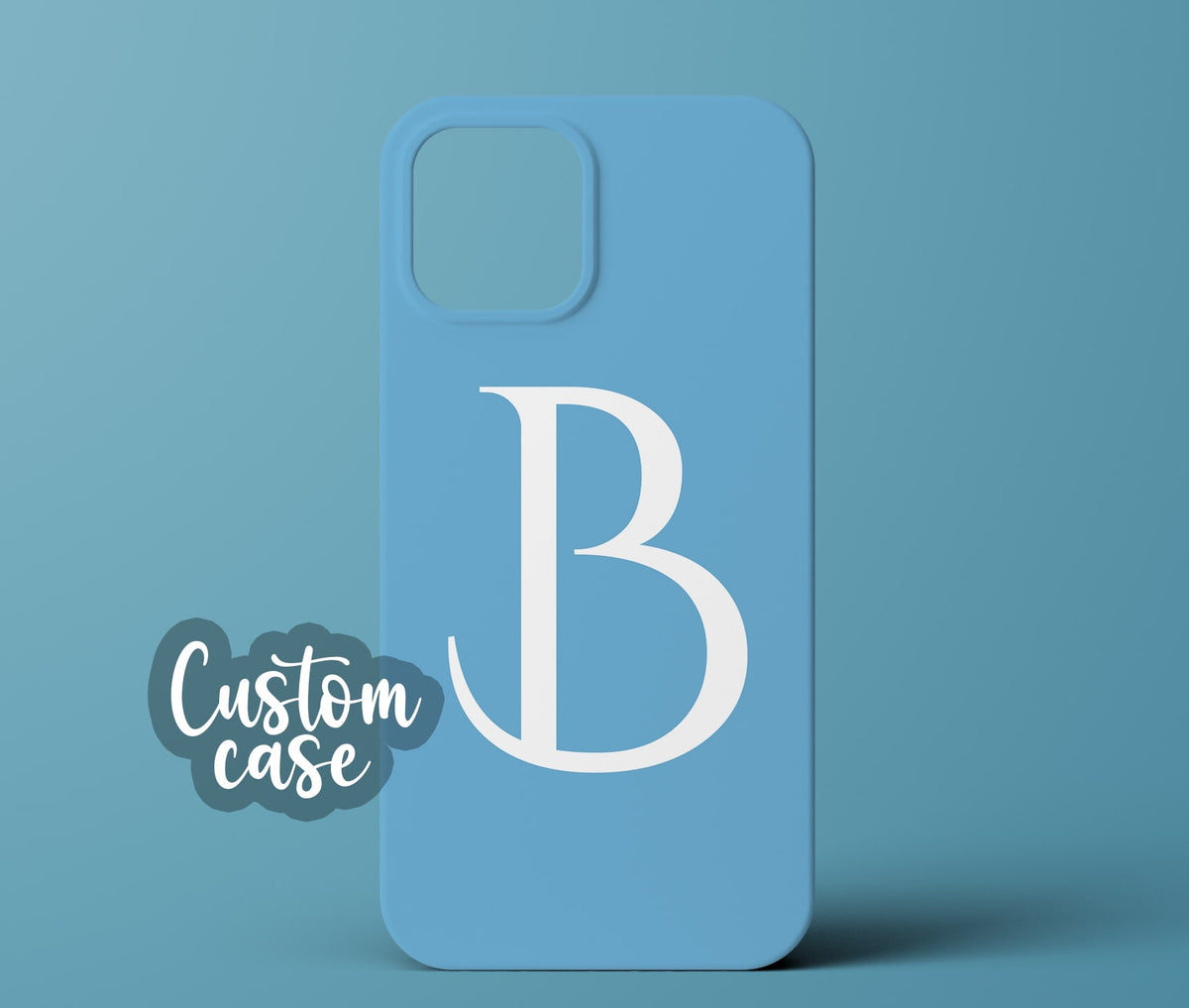 Blue initial phone case