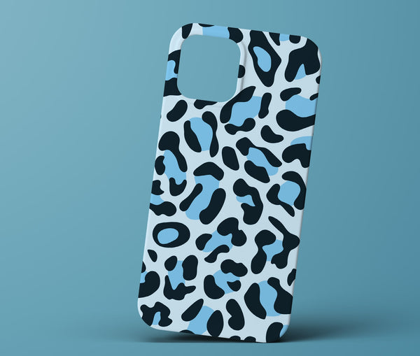 Blue leopard print phonecase