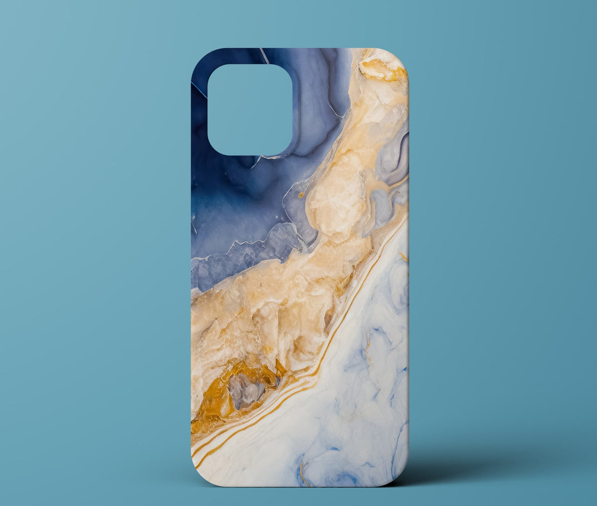 Blue marble phone case