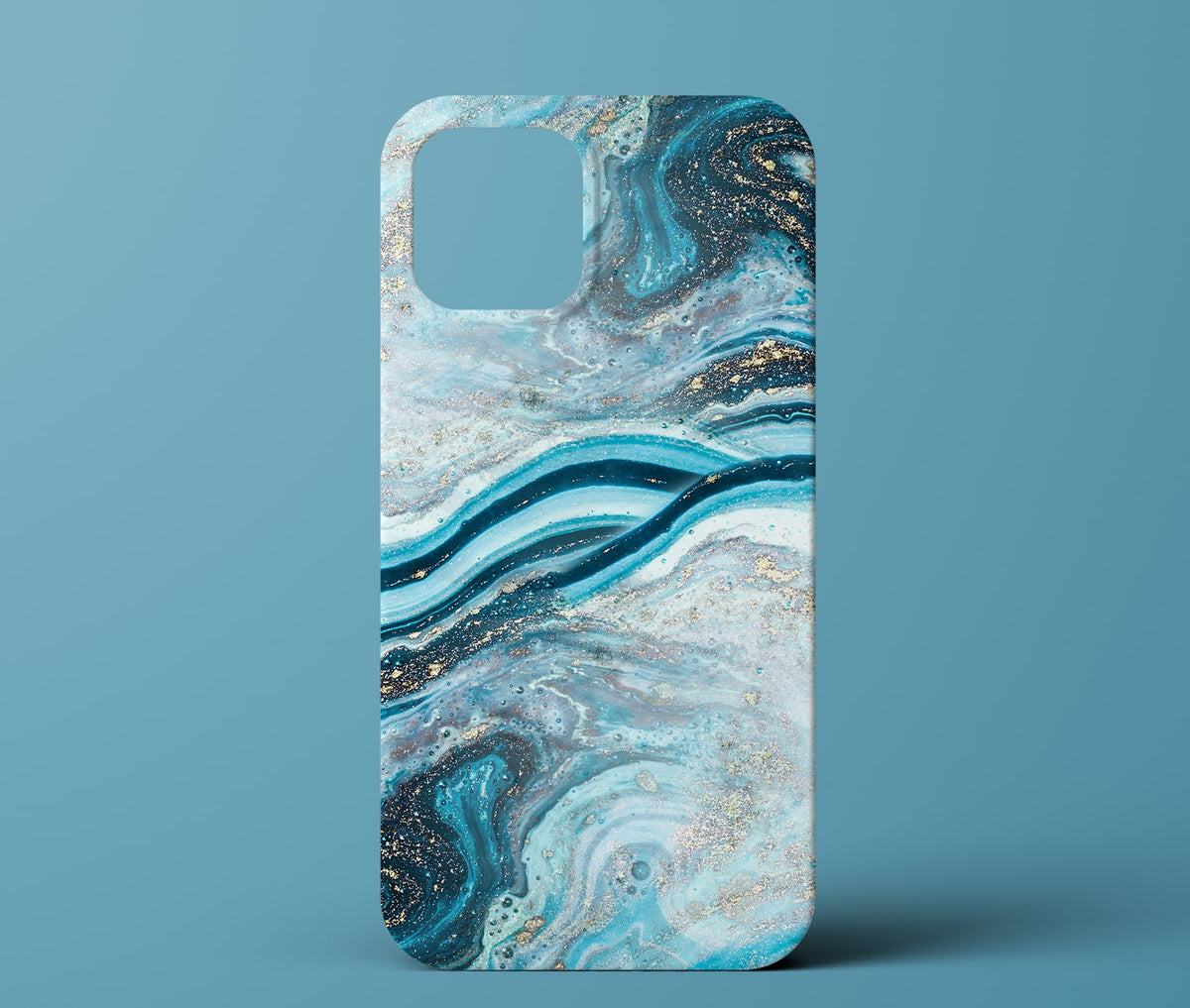 Blue marble phone case