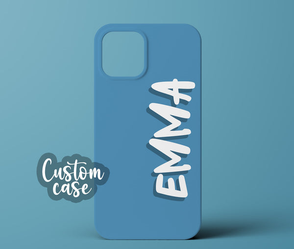 Blue personalized phone case