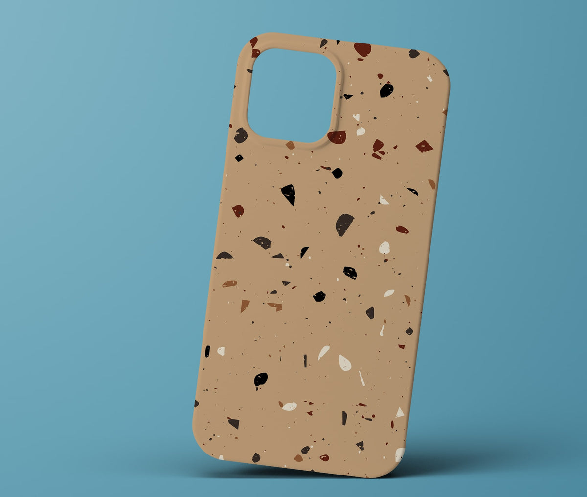 Brown terrazzo phonecase