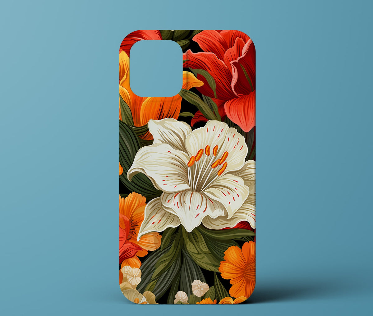 Colorful flower phone case