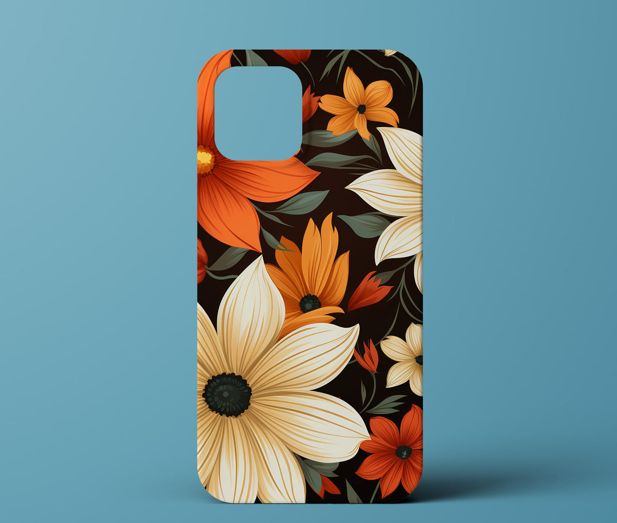Colorful flowers phone case