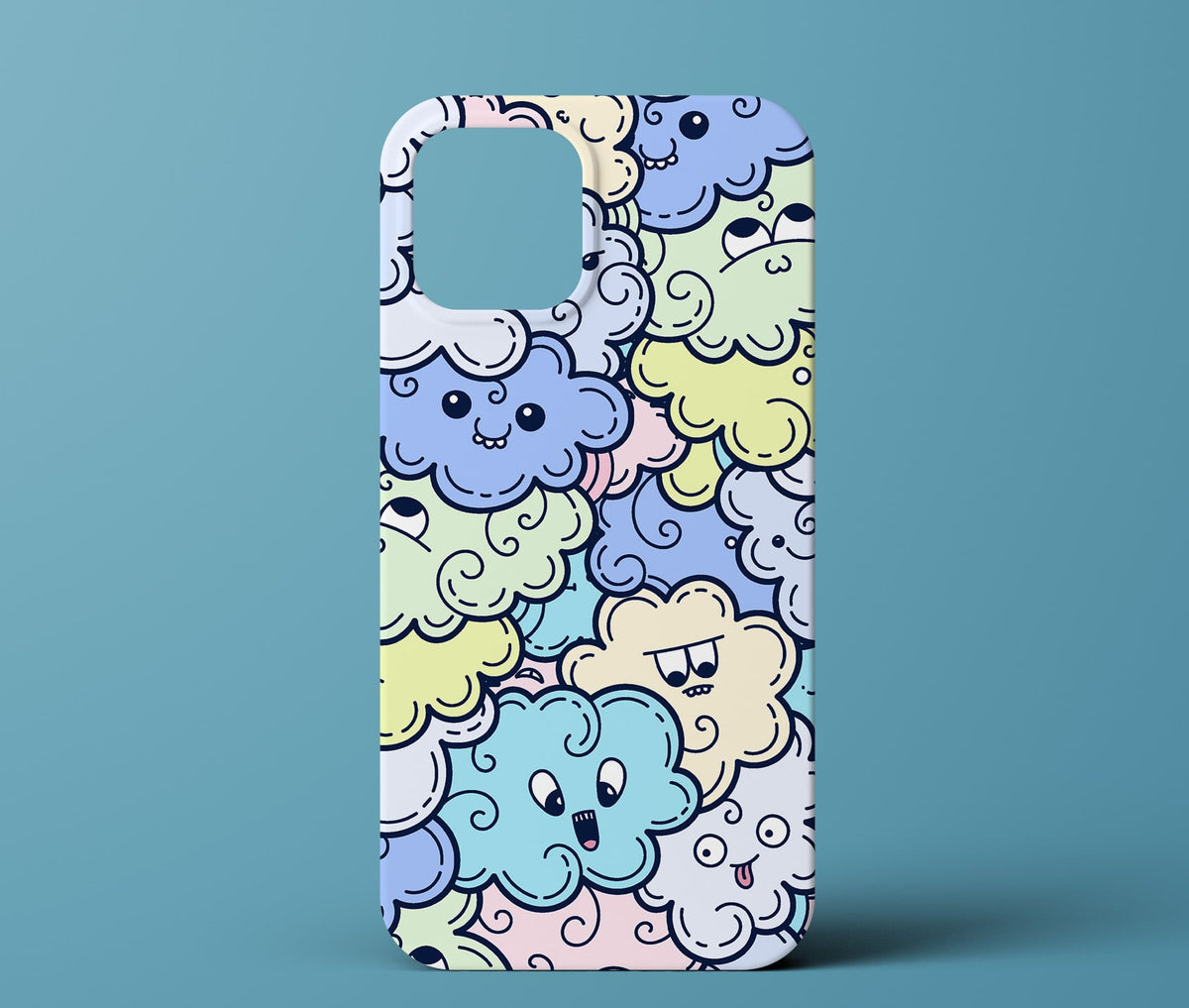Colorful doodle phone case