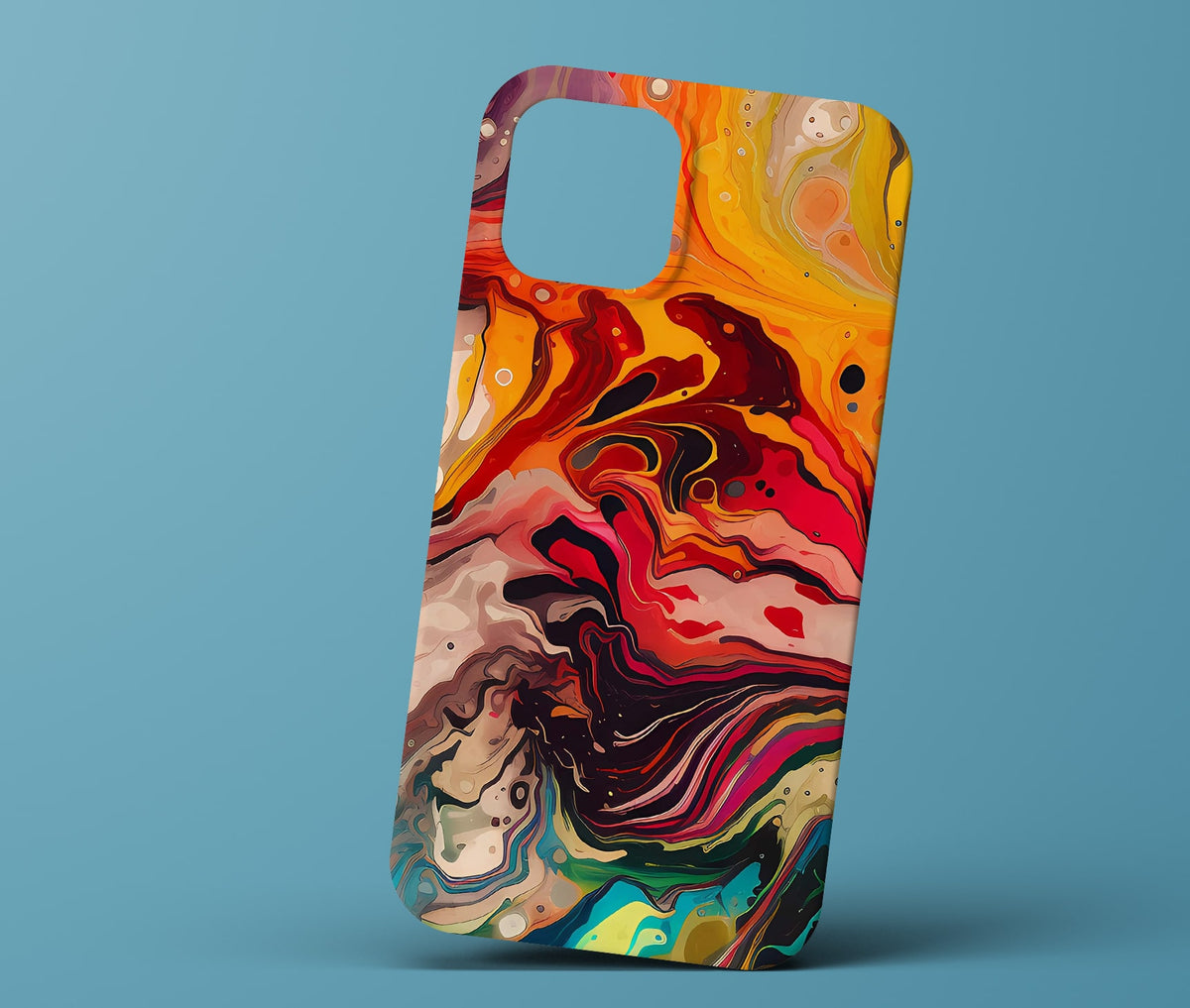 Colourful marble phonecase