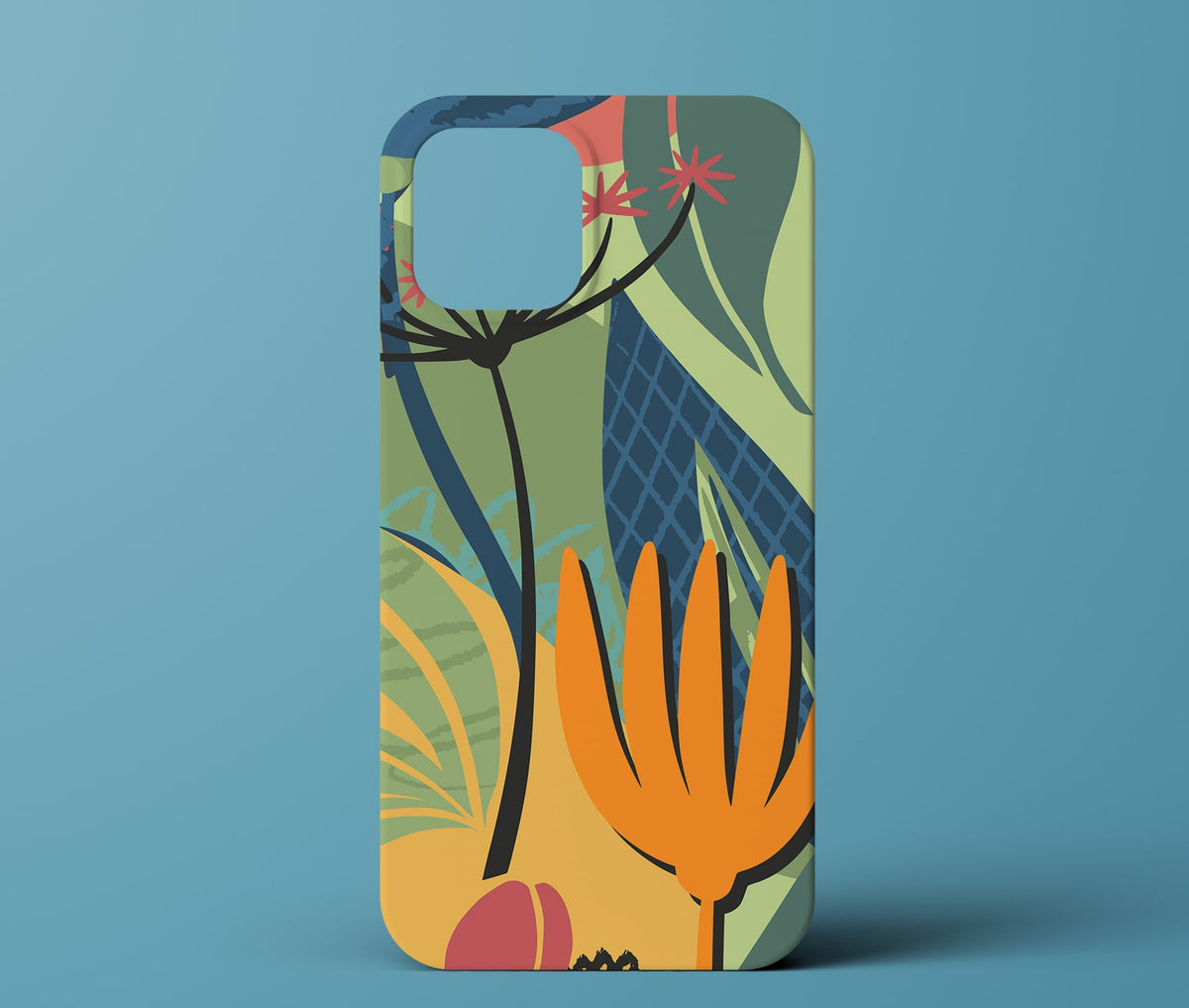 Green Abstract Floral Phone Case