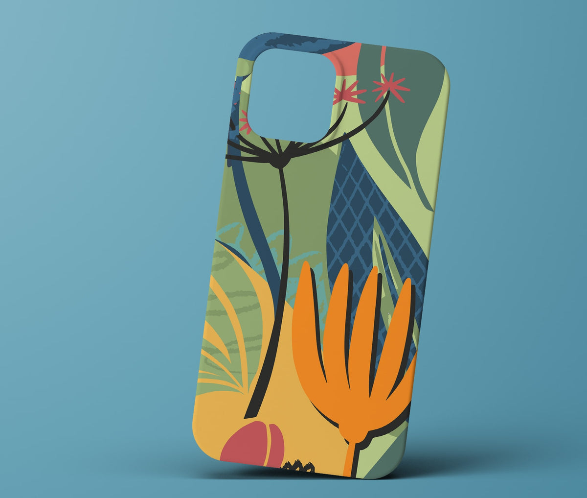 Green Abstract Floral Phonecase