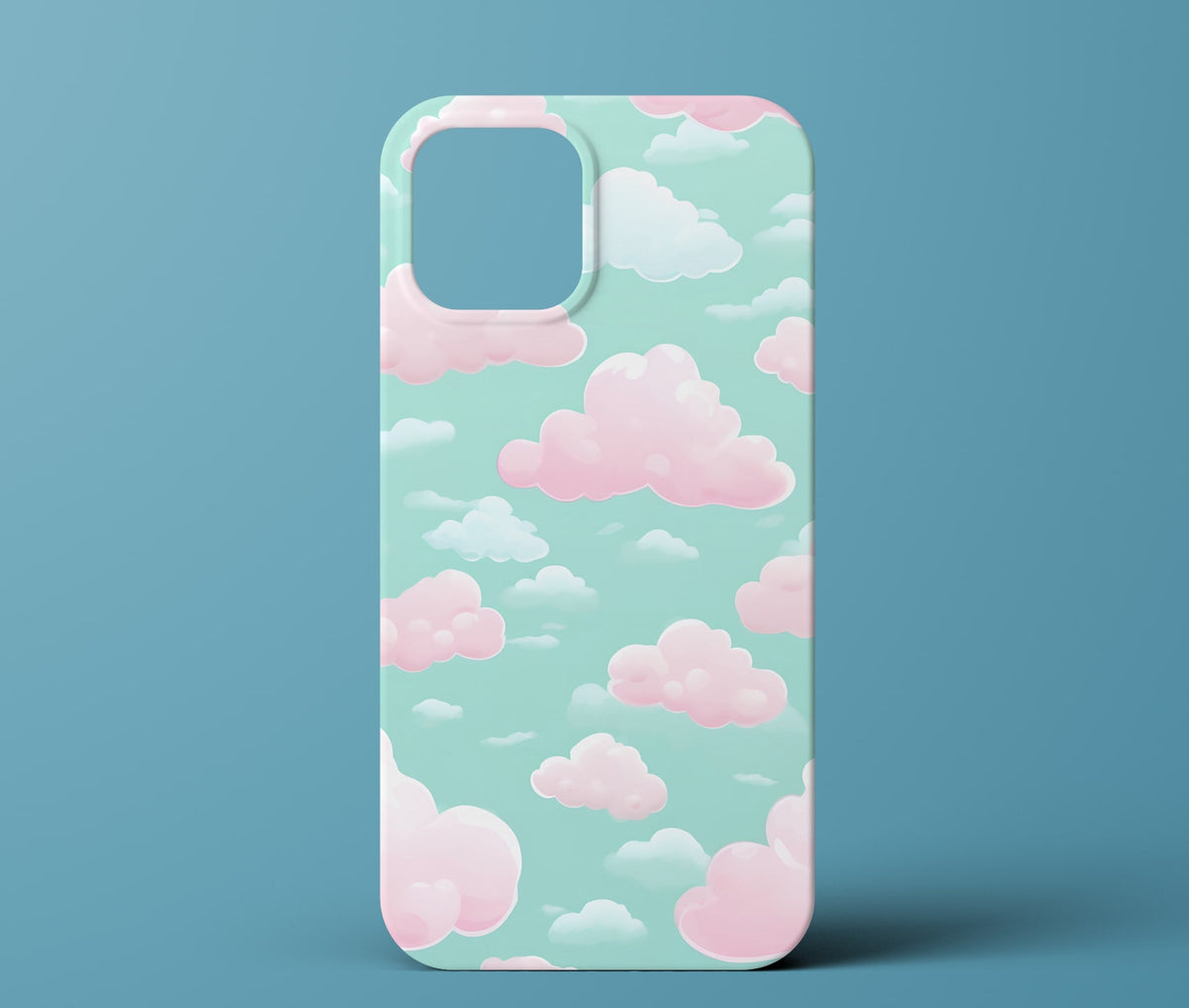 Green and Pink Cloud Phone Case