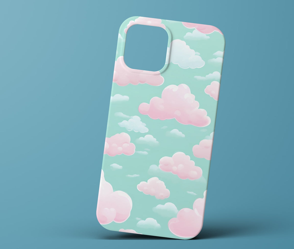 Green and Pink Cloud Phonecase
