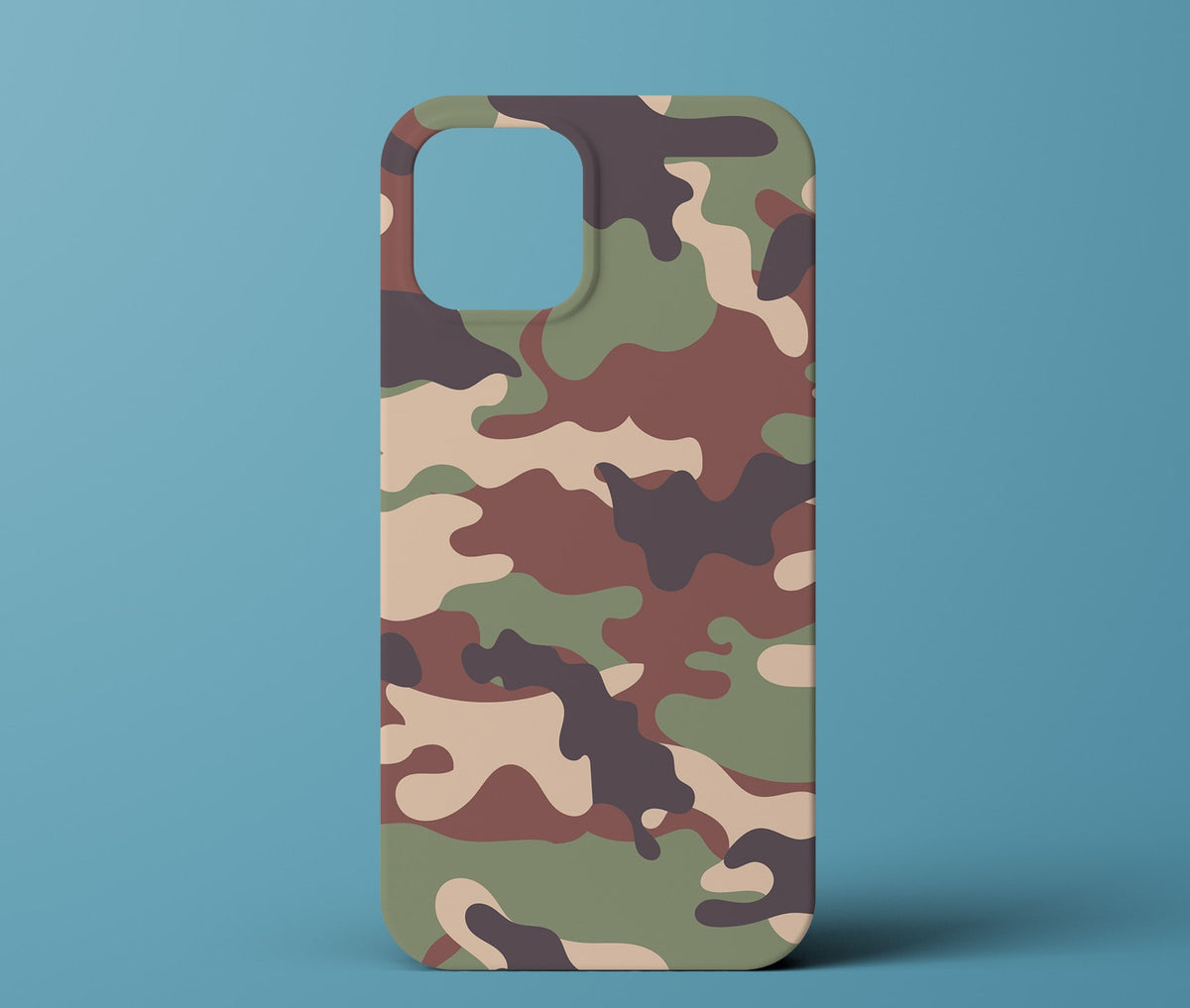 Green and brown camo phone case