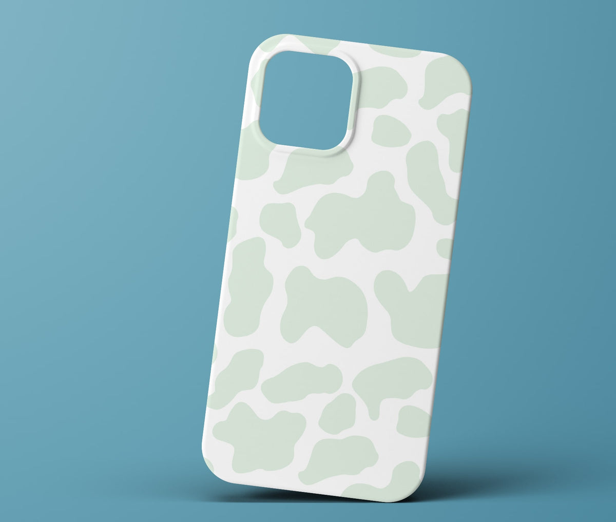 Green cow print phonecase