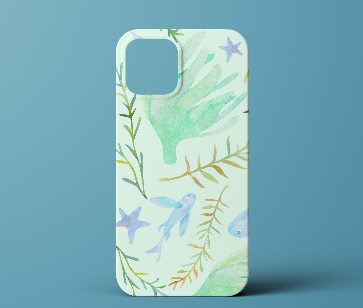 Green fish phone case