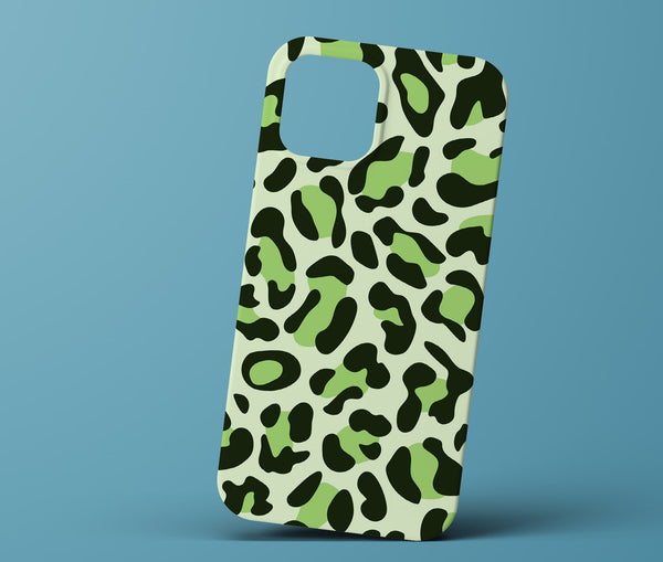 Green leopard print phonecase
