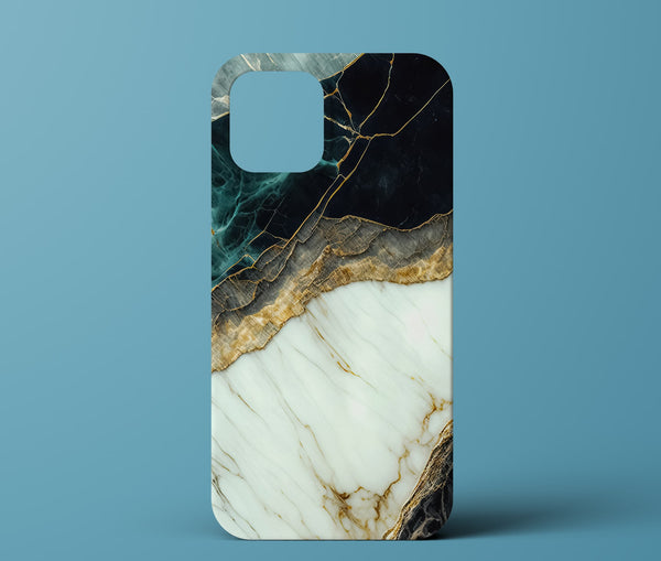 Green marble phone case