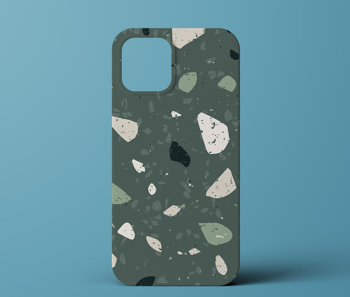 Green terrazzo phone case