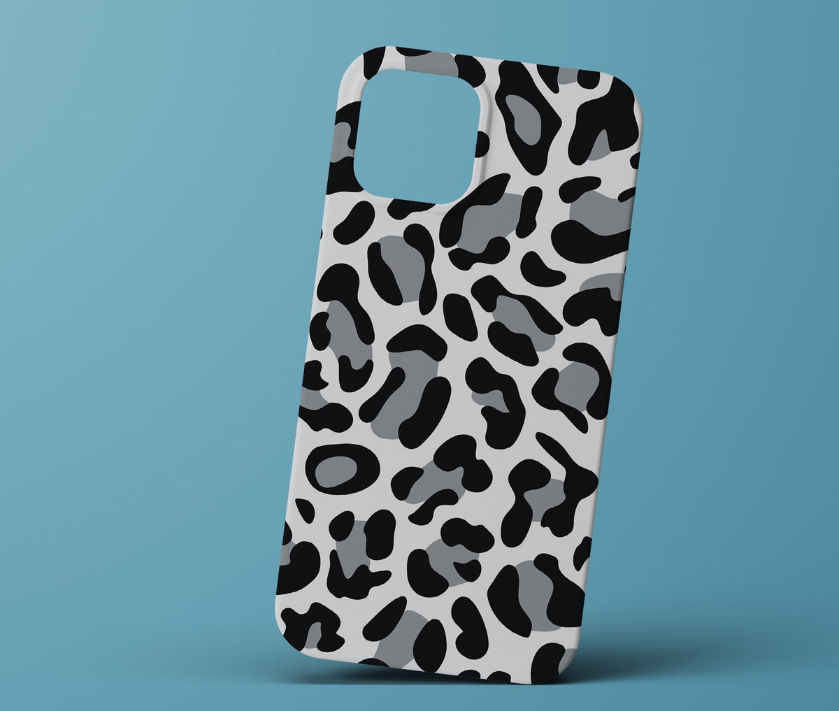 Grey leopard print phonecase