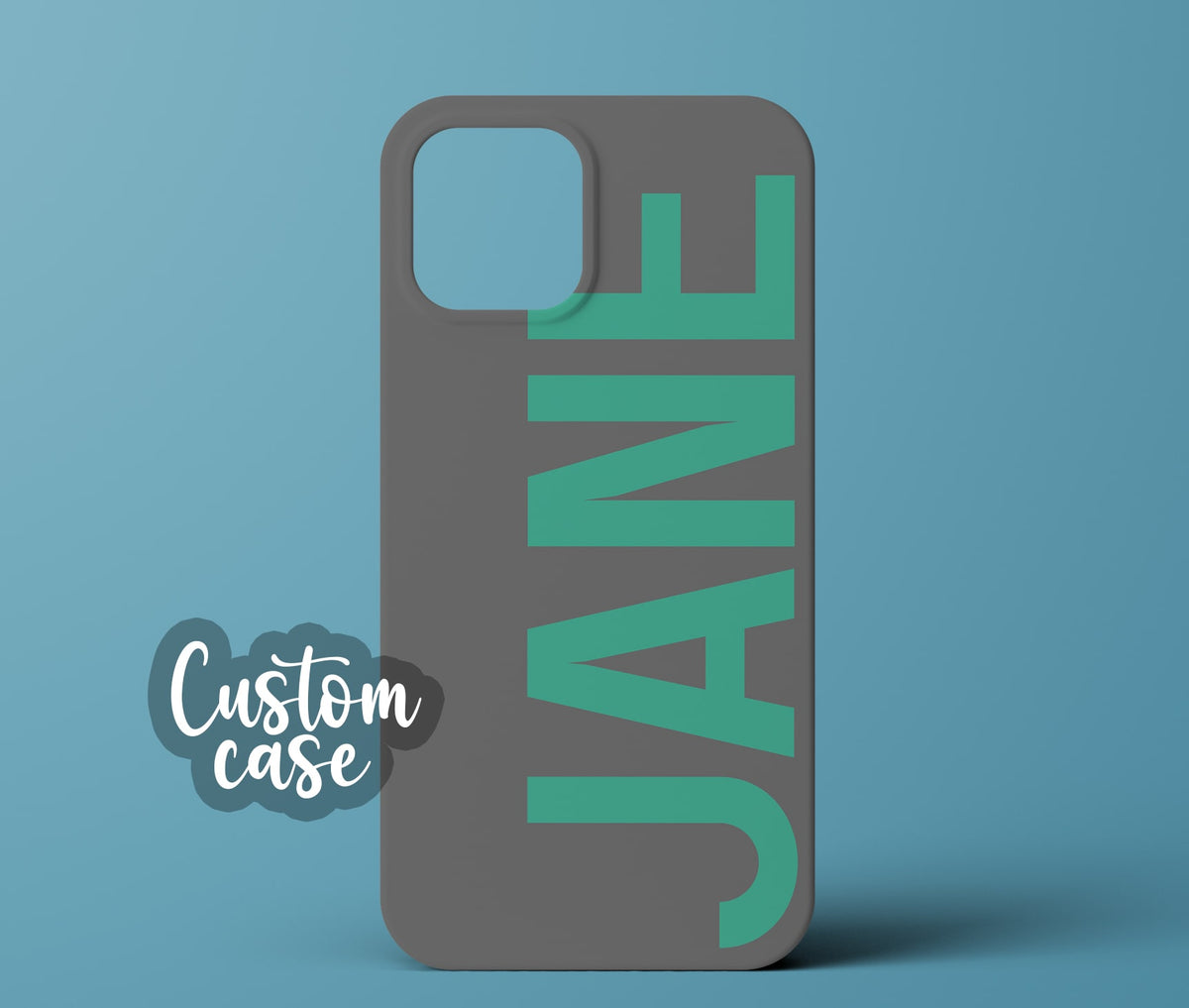 Grey personalized phone case