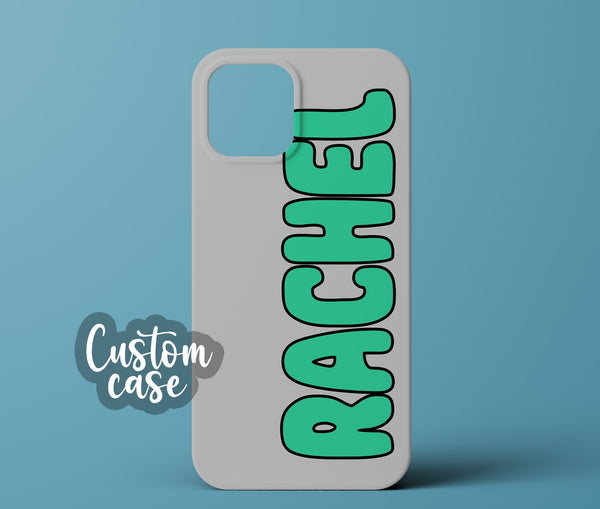 Grey personalized phone case