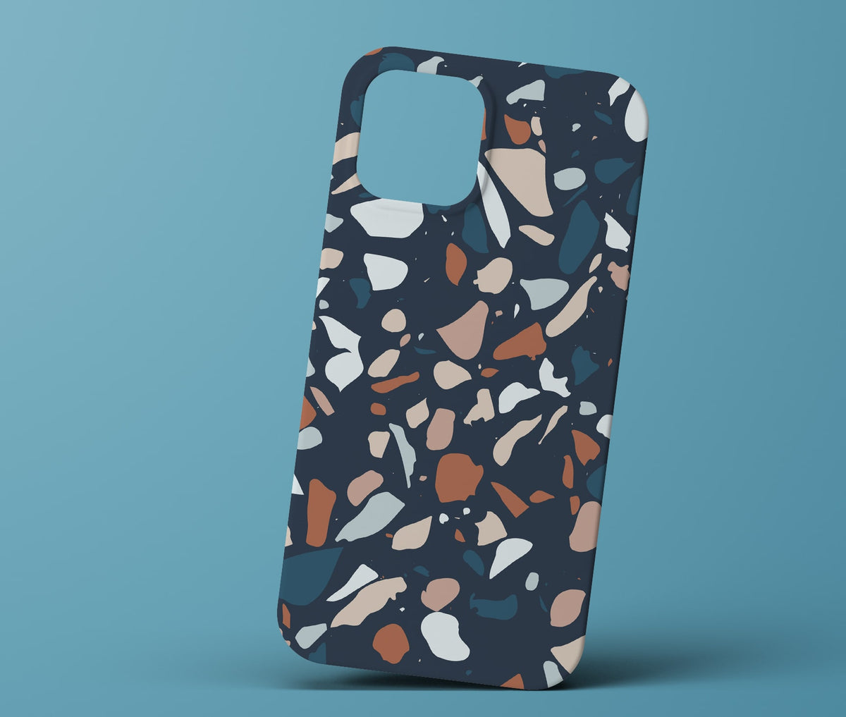 Navy terrazzo phonecase