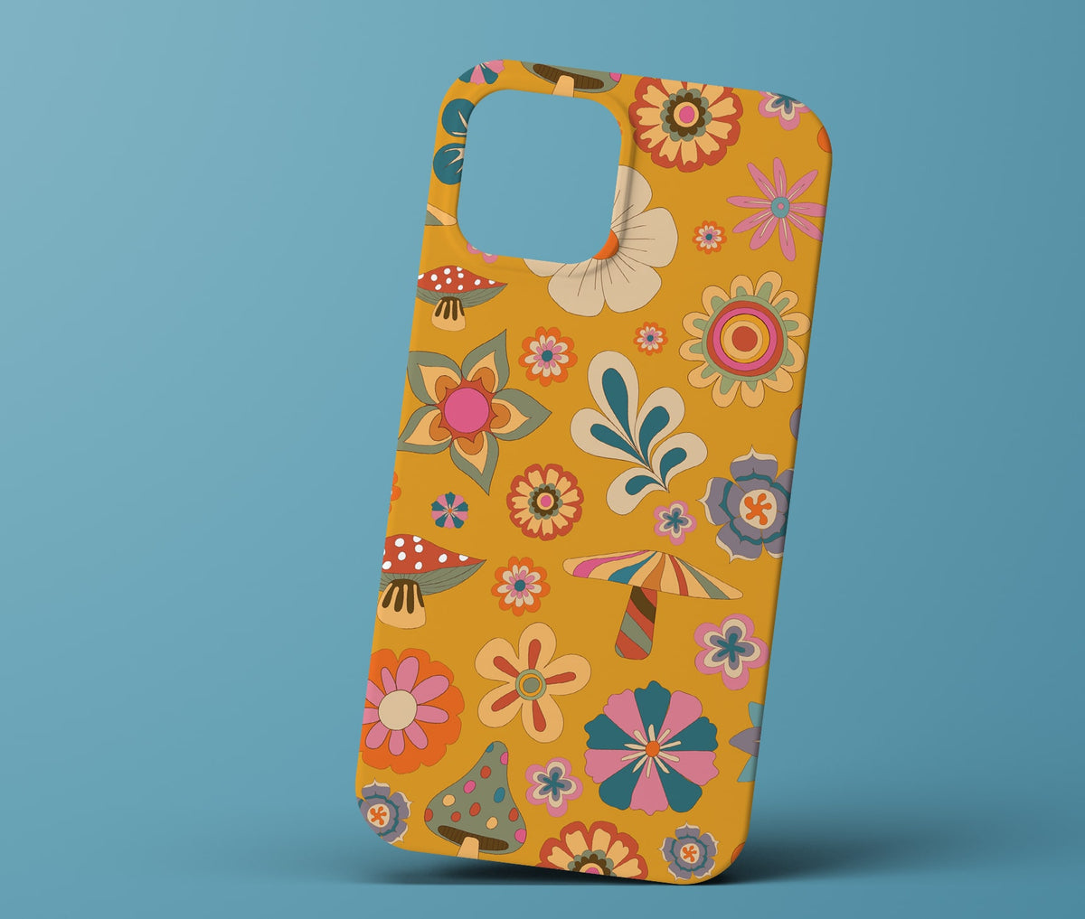 Orange floral phonecase