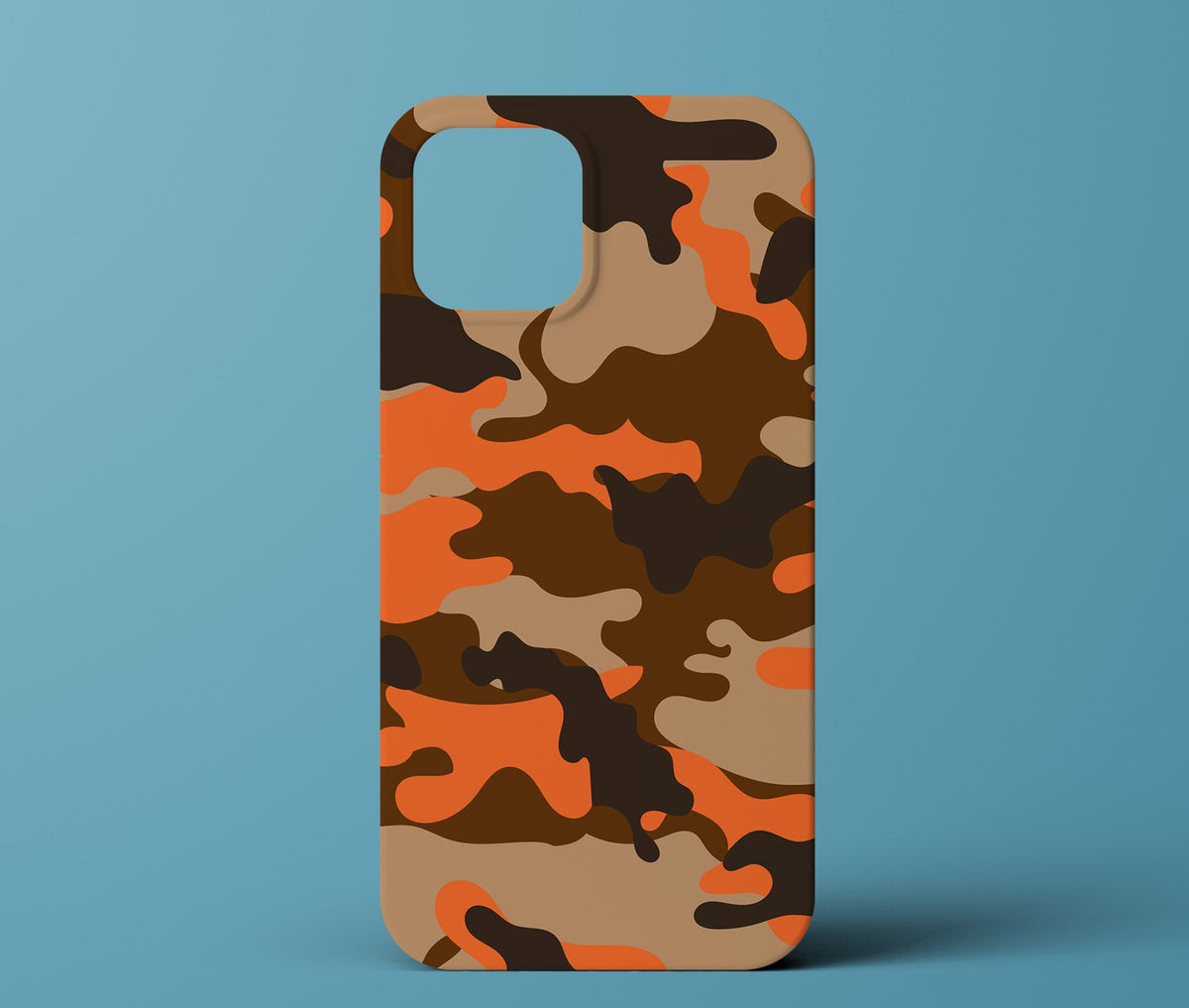 Orange camo phone case