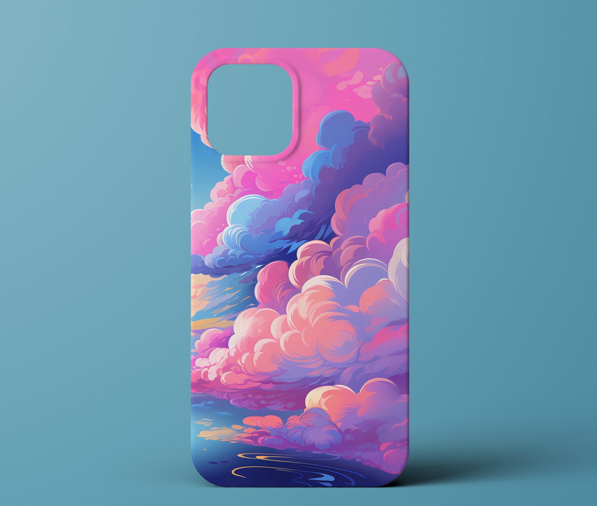 Pink And Blue Cloud Phone Case
