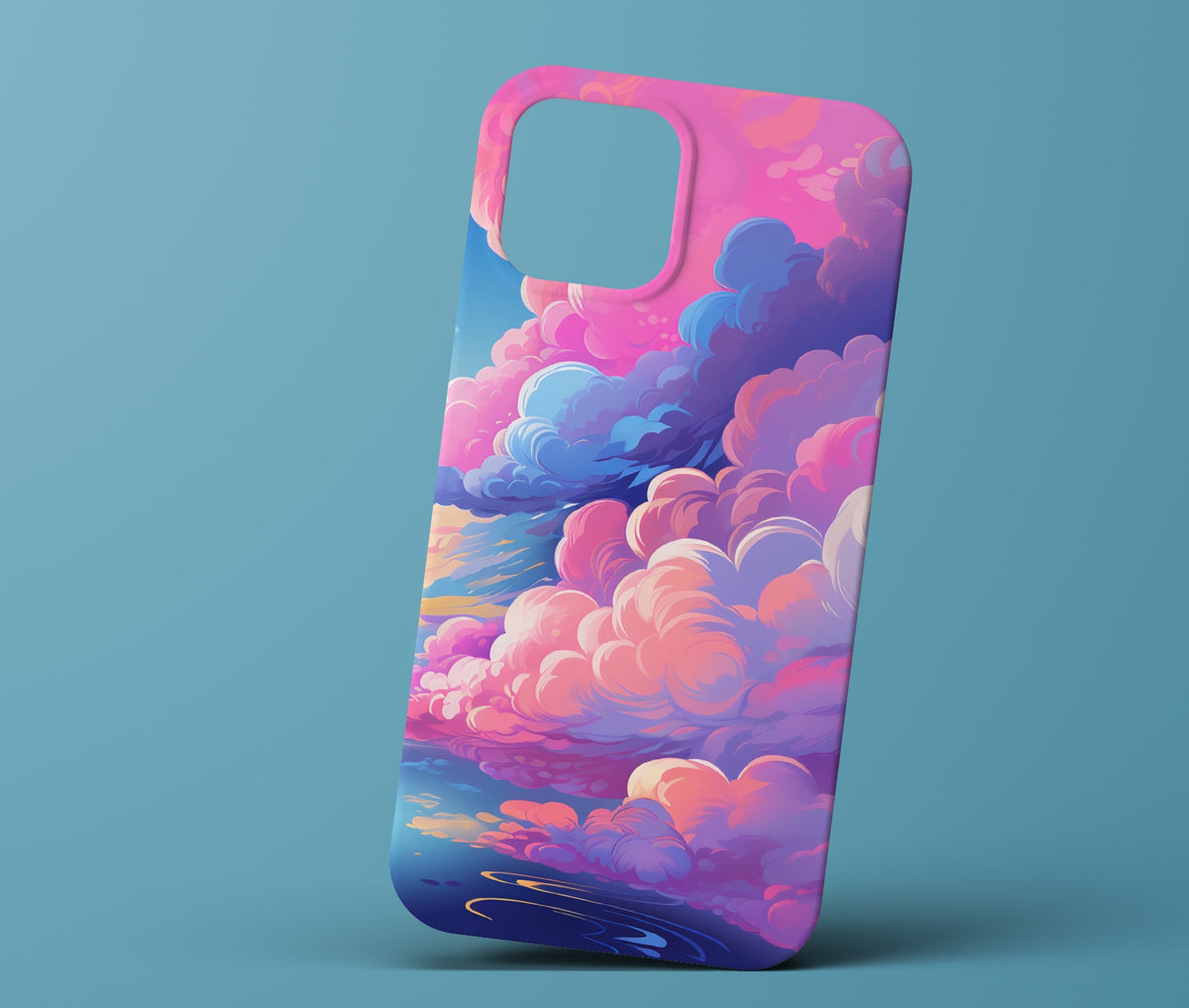 Pink And Blue Cloud Phonecase