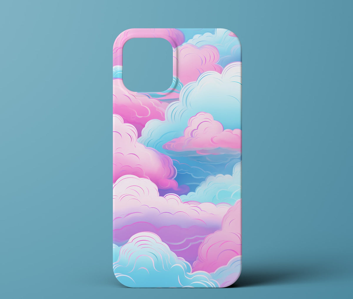Pink and Blue Cloud Phone Case