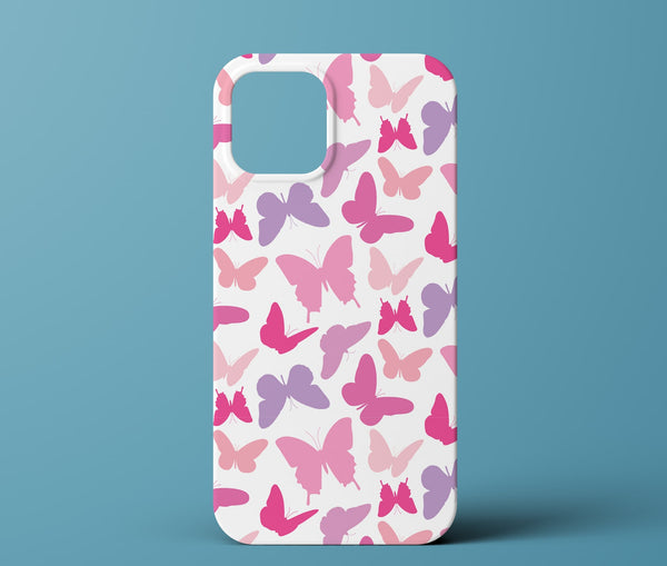 Pink butterfly phone case