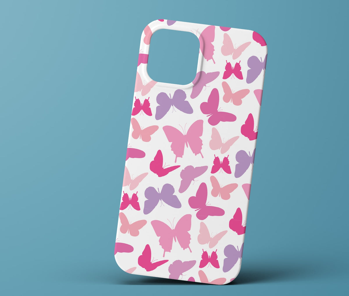 Pink butterfly phonecase