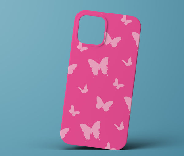 Pink butterfly phonecase