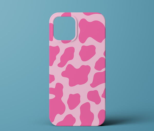 Pink cow print phone case