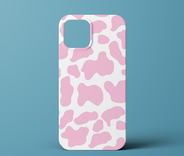 Pink cow print phone case