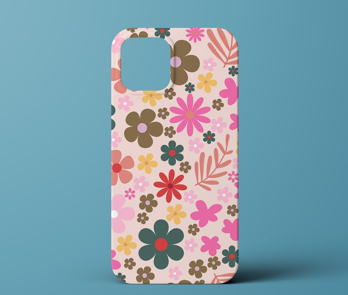 Pink flower phone case