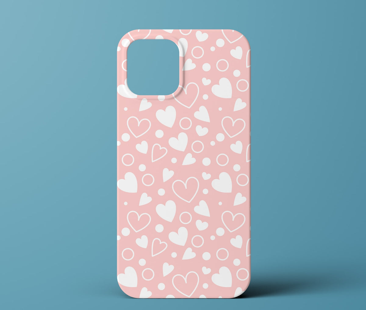Pink heart phone case