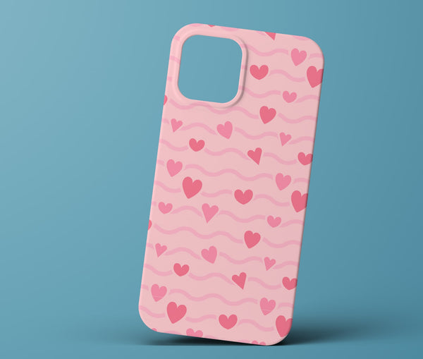 Pink heart phonecase